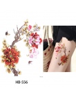 Kwiat Ptak Naklejka 1 pc Kobiety Mężczyźni DIY Henna Fałszywy Body Art Tymczasowy Tatuaż Tatuaż Projekt HB556 Motyl Żywe Gałęzi 