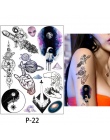 1 Arkusz Uroda Naklejka Wodoodporna Tatuaż Naklejki Śliczne Kolorowe Konia Zwierząt Wzór Kobiety Dziewczyna Tymczasowe Tattoo Bo