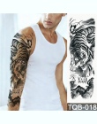 Duża tuleja Ramienia Tatuaż Wodoodporna tymczasowa Naklejka tatuaż Czaszki Anioł lotosu wzrosła Mężczyźni Pełna Kwiat Tatuaż Bod