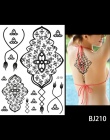 1 PC Moda Flash Wodoodporna Tatuaż Kobiety Black Ink BJ019 Jewel Sexy Koronki Kwiat Wisiorek Wed Henna Henna Tymczasowe Tatuaż k