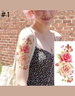 1 pc Nowy Wymienny Mody Kobiety Lady 3D Kwiaty Wodoodporna Tymczasowe Tattoo Naklejki Uroda Body Art Łatwe Zużycie I Łatwe czyst