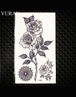 Czarny Trójkąt Rose Flower Tymczasowy Tatuaż Lato Pióro Ptaki Tatuaż Naklejki Kobiety Party Wodoodporna Tatto Dziewczyny Ciała A