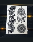 1 PC Hot Dreamcatcher Duża Indian Słońce Kwiat Pióro Styl Wodoodporny Naklejka Tatuaż Tymczasowy Tatuaż Czarny Mehndi Henna PBJ0