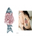 2018 1 Arkuszy Kobiety Rose Flower KM-101 Woda Transferu Naklejka Tatuaż Wodoodporna Tymczasowa Naklejka Tatuaż dla Urody Ciała 