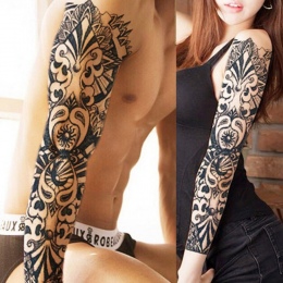 Tymczasowy tatuaż Kwiat Pełne Ramię Naklejka Wodoodporna Rękaw Mężczyźni Kobiety