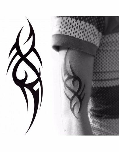 2016 Hot Czarny Tymczasowe Tatuaż Tatuaże Body Art 3D Wodoodporna Tymczasowe Tatuaże Naklejka Art Mężczyźni Ramię Leg Fałszywe T
