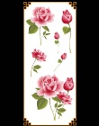 1 szt nowy Fałszywy tymczasowe tatuaż naklejki 28 style Fioletowe kwiaty róży arm ramię tatuaż wodoodporna lady kobiety duży na 