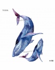 TCOOL Whale Shark Zwierzęta Morskie Tymczasowe Tatuaże Wodoodporna Kobiet Fałszywy Body Art Ramienia Tatuaż Naklejki 9.8X6 cm Dz