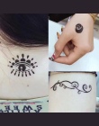1 arkusz Czarny Wodoodporne Naklejki Tatuaże tymczasowe Tatuaż Naklejki Pióro Kot Czaszka Diament Glitter Tatuaż Naklejki LA101-