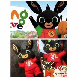 Cartoon bing pluszowe zabawki królik lalki zabawki wypchanych zwierząt miękkie lalki zabawki dla dzieci prezenty UK anime animac