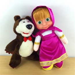 Anime Masza i Niedźwiedź Rosyjski Briquedos Wypchane Zabawki Pluszowe Lalki Popularne Prezenty Urodzinowe Brinquedos Nowy Dzieci