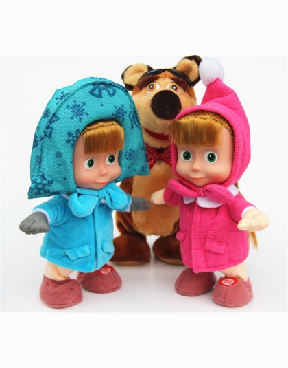 3 sztuk Anime Prezenty Masza i Niedźwiedź Zabawki Pluszowe Lalki Niedźwiedź rosyjski Briquedos Kawaii Urodziny Miękkie Zabawki D
