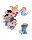 6 sztuk/partia Palec Rodzina Puppets Zestaw Mini Pluszowa Zabawka Dla Dziecka Chłopcy Dziewczyny Finger Puppets Edukacyjne Story