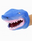 1 pc TPR Miękkie Niebieski Obrazowo Shark Pacynka Rękawice Klasyczny Ładny Karton Zwierząt Ręcznie Zabawki Family Story Telling 