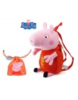 Nowo Przybyły Prawdziwe Peppa Pig 44 cm torba + 1 pc doll Kid śliczne Torby Plecak Przedszkola Cartoon pluszowa torba Gorąca spr