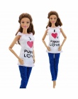 5 zestaw Handmade Moda Outfit Codzienne Casual Wear Bluzka Koszula Kamizelka Spodnie Dolne Spódnica Odzież Dla Lalka Barbie Akce