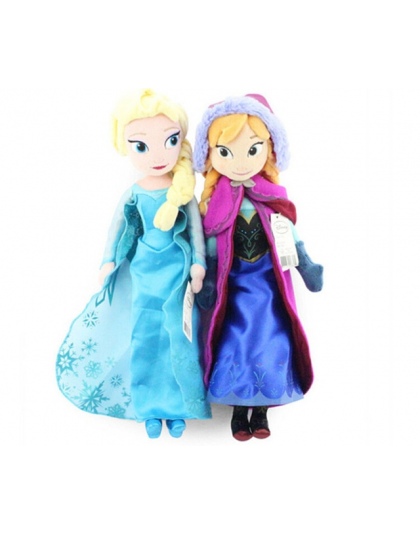 40 cm 2 sztuk/partia Plush Doll Zabawki Unikalne Prezenty Śliczne Dziewczyny Zabawki Księżniczka Anna & Elsa Lalki Dziewczyna Pr