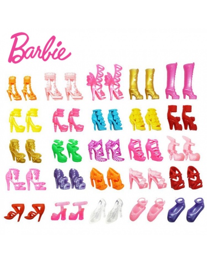 Oryginalny Barbie Mix 20 sztuk-40 sztuk doll house Sandały Dla Decor Doll Toy Dziewczyny Lalki Akcesoria Dom Zabaw party Dziewcz