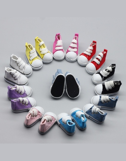 5 pair Mix Assorted 5 cm Brezentowych Butów Dla BJD Lalki Mody Mini Zabawki Lalki Bjd Buty Buty Sneaker dla Russian Doll akcesor