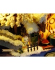 Wędrować Wokół w Zimie 3D Drewniane DIY Handmade Box Teatr Dollhouse Miniaturowe Pole Słodkie Mini Doll House Montażu Zestawy Pr
