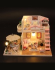 Boże narodzenie Prezenty Miniaturowe Diy Puzzle Zabawki Doll House Model Meble Drewniane Klocki Zabawki Prezenty Urodzinowe RÓŻO