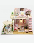 Boże narodzenie Prezenty Miniaturowe Diy Puzzle Zabawki Doll House Model Meble Drewniane Klocki Zabawki Prezenty Urodzinowe RÓŻO