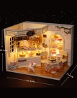 Doll House Meble Miniatura Diy Pył Pokrywa 3D Drewniane Miniaturas Domek Dla Lalek Zabawki dla Dzieci Prezenty Urodzinowe Ciasto