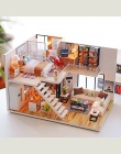 CUTEBEE Doll House Miniaturowy Domek Dla Lalek Z Meble Zestaw Drewniany Dom Miniaturas Zabawki Dla Dzieci Nowy Rok Christmas Gif