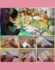 CUTEBEE DIY Doll House Drewniane Domów Lalek Miniaturowe dollhouse Meble Kit Zabawki dla dzieci Prezent Nakrętki Stacji domów la