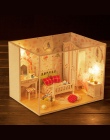 Kreatywny DIY Dollhouse Casa 3D Drewniany Dom dla Lalek Zabawki Model Miniatura W Meble Zabawki Dla dzieci Prezent Serii Q # E