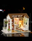 Casa De Boneca Dollhouse Diy 3D Modelu Budynku Zestawy Drewniane Meble Miniaturowy Domek dla Lalek Zabawki Prezenty Urodzinowe H