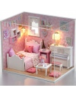 DIY Doll House Miniatura z Meble Kurz Pokrywa Drewniany Domek Dla Lalek Miniaturas Zabawki dla Dzieci Christmas Gift Nowy H15