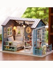 DIY Miniaturowy Domek Dla Lalek Z Meble LED 3D Drewniany Model Doll House Zabawki Handmade Rzemiosło Prezent urodzinowy Dla Dzie