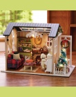 Elegancki Lalki DIY Dom Miniaturowe DIY Dollhouse W Meble W Stylu Retro Drewniany Dom Handmade Zabawki Prezent Z007 Z008 Z009 # 
