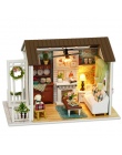 Elegancki Lalki DIY Dom Miniaturowe DIY Dollhouse W Meble W Stylu Retro Drewniany Dom Handmade Zabawki Prezent Z007 Z008 Z009 # 