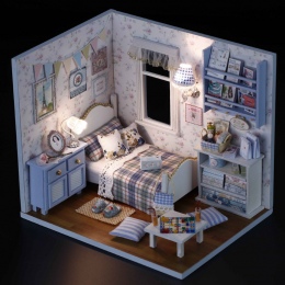 Sunshine Przepełnione 3D DIY Drewniany Dom dla Lalek Ręcznie Mini Dollhouse Miniaturowe Meble Zabawki Edukacyjne Puzzle Zabawki 