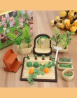 Miniatury Ogrodnictwo Warzyw Kwiaty Zestawy Mebli Dla Doll House Akcesoria Zabawki Plastikowe Statki Żywności Dla Dzieci Christm