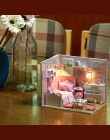 Dom dla lalek Meble Miniatura Diy Pył Pokrywa 3D Drewniany Domek Dla Lalek Zabawki na Boże Narodzenie-H015 Miniaturas