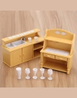 DIY Miniatury Meble Kuchenne z Gospodarstw Domowych Komoda Szafka Toaletka Zestawy Dla Mini Dollhouse Acessories Decor Prezent Z