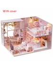 DIY Model Doll House Miniatura DollHouse Meble DOPROWADZIŁY Światła 3D Drewniane Mini Domek Dla Lalek Handmade Prezent Zabawki D