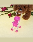 Różowy Baby Wózek dla Lalka Barbie Zabawki Dla Niemowląt Dzieci Przewóz Wózek Wózek Przedszkole Zabawki dla Lalek Barbie Meble D