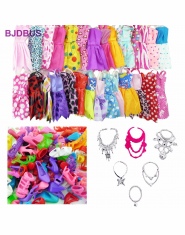 Mini Sukienki +  Buty +  Naszyjniki Ubrania Dla Lalka Barbie Akcesoria