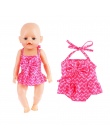 43 cm Lalki Baby Born Ubrania Lato Zestaw Do 18 "American Girl Doll Bikini + Cap Pływanie Garnitur Z kapelusz Lalki Akcesoria