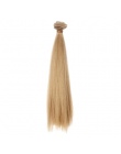 1 sztuk refires bjd włosów włosy 25 cm * 100 CM czarny różowy brązowy khaki biały szary kolor długa prosta peruka włosy na 1/3 1