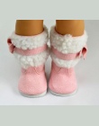 1 Para Plush Doll Winter Snow Boots Dla 43 cm Baby Born Zapf lalki I 18 Cal American Girl Doll Mini Buty Na Boże Narodzenie Prez
