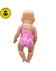 LIN KUN Baby Doll Ubrania Słodkie Czerwony Strój Kąpielowy Bikini + Szalik Garnitur Fit 43 cm Zapf Dziecko 16-18 cal Lalki Akces