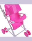 Plastikowe Akcesoria Dla Lalek Baby Stroller Wózek Wózek Przedszkole Meble Domek dla lalek Barbie Doll Dzieci Dziewczyna Role Pl