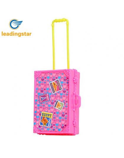 LeadingStar Dom Zabaw Różowy Plastikowe 3D Podróży Pociąg zk35 Walizka Bagaż Dla Barbie Doll Zabawki Dla Dzieci