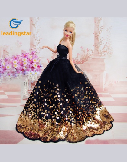 Sukienka z Dużą Ilością LeadingStar Złote Cekiny Wykonane w celu Dopasowania do the Lalka Barbie Świetna Sukienka Dzieci Prezent