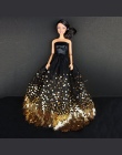 Sukienka z Dużą Ilością LeadingStar Złote Cekiny Wykonane w celu Dopasowania do the Lalka Barbie Świetna Sukienka Dzieci Prezent